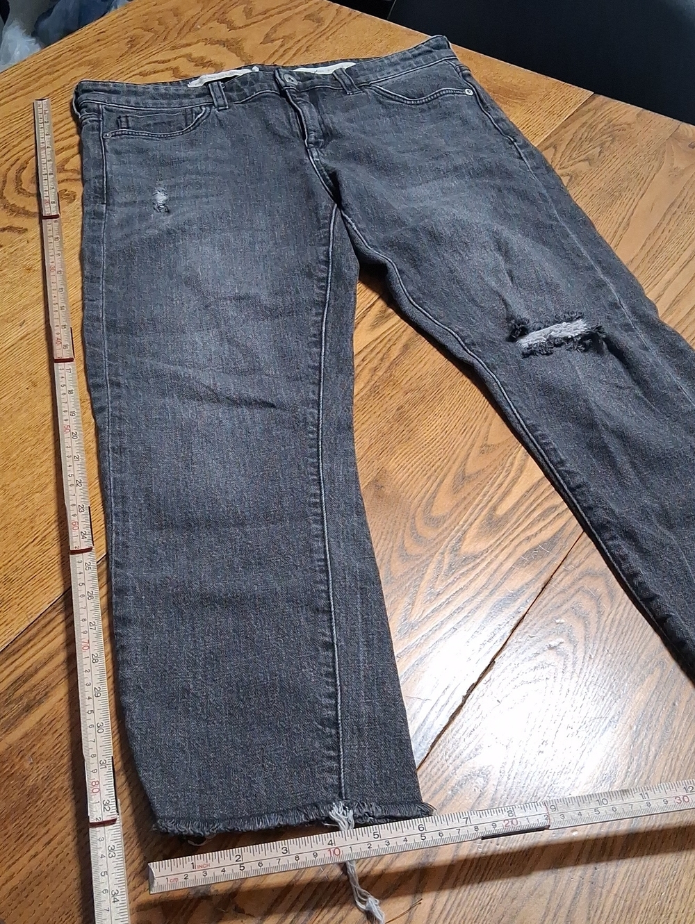 PILCRO And The Letterpress Jeans Womens GREY 28P SLIM BOYFRIEND Pants Used Denim